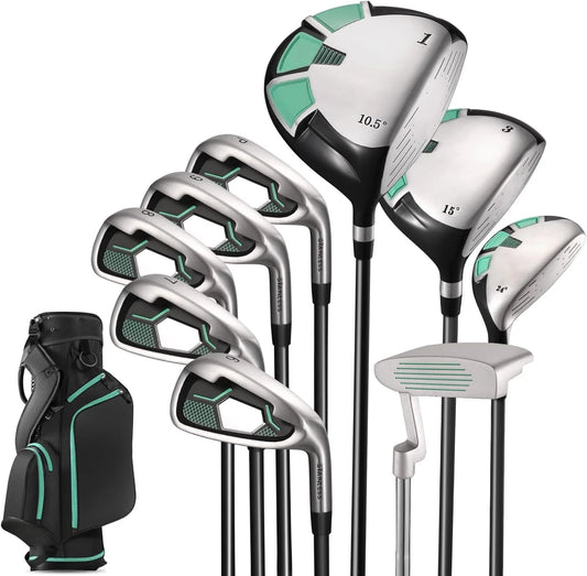 Golf Club Set 9-Piece Complete Golf Set for Right Handed with Stand Bag & 3 Bonus Head Covers